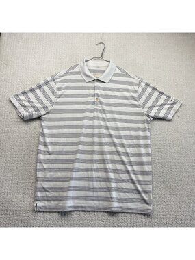 Nike Golf Tour Performance Polo Shirt Mens XL Striped Dri Fit Performance